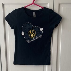 Milwaukee Brewers Baseball Tee size YM